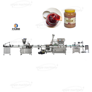 Automatische Produktionslinie für die Verpackung von Flaschenmarmeladenpasten