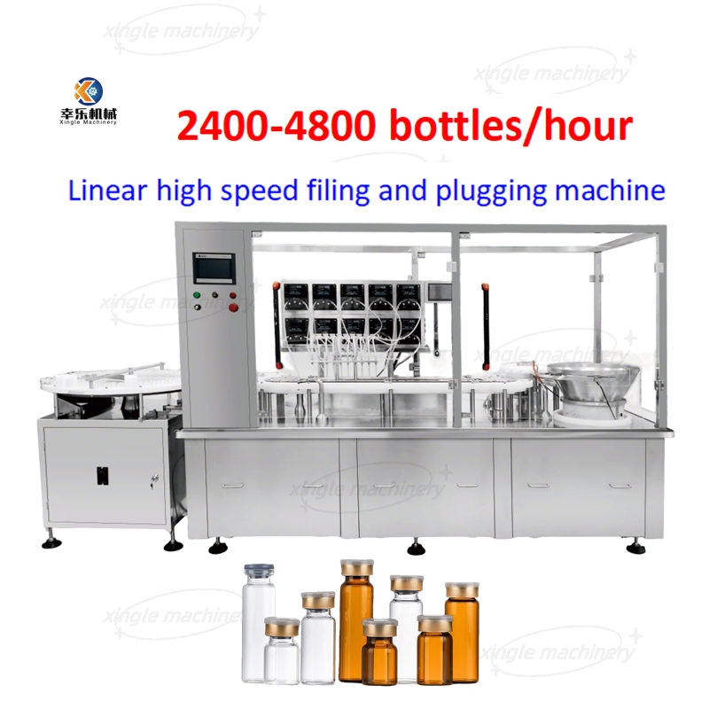 Lineare Hochgeschwindigkeitsmaschine zum Füllen und Verschließen von 1-50-ml-Fläschchen