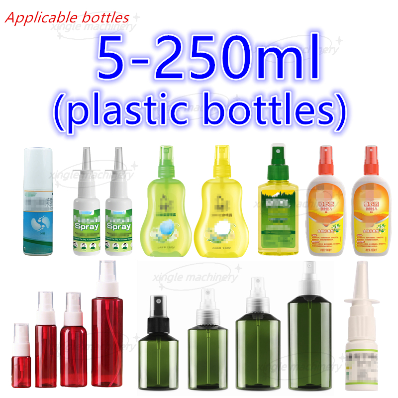 Rotierende automatische 5-250-ml-Fläschchen-Sprühflaschen-Füll- und Verschließmaschine
