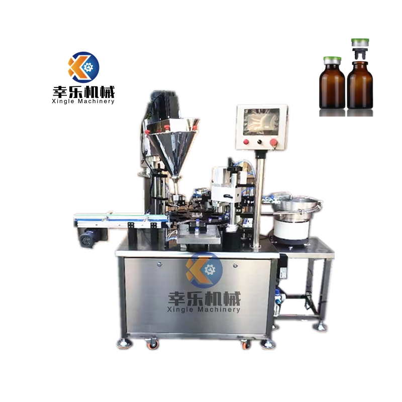 Automatische Maschine zum Füllen und Verschließen von Fläschchen mit pharmazeutischem Pulver