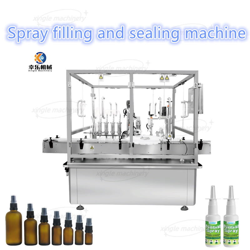 Rotierende automatische 5-250-ml-Fläschchen-Sprühflaschen-Füll- und Verschließmaschine