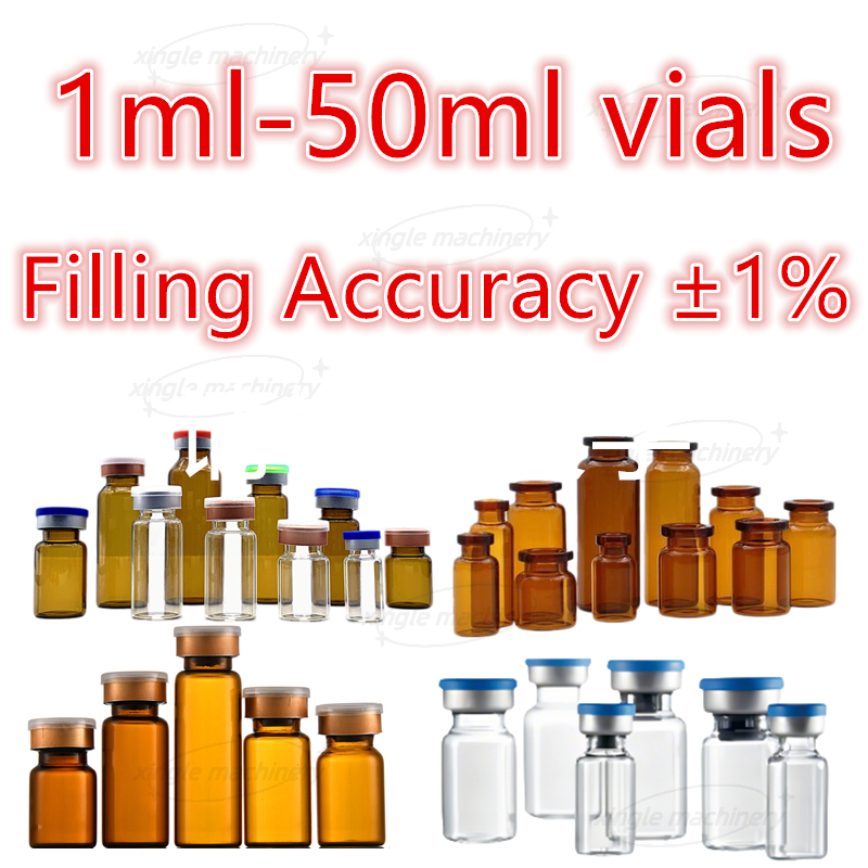 Lineare Hochgeschwindigkeitsmaschine zum Füllen und Verschließen von 1-50-ml-Fläschchen