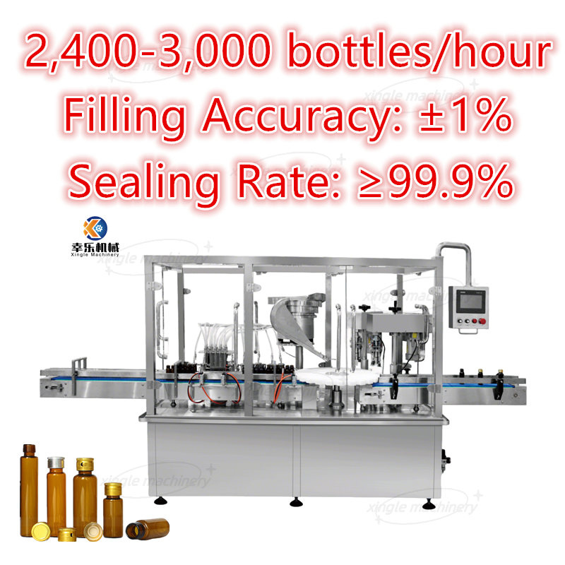 Automatische Füll- und Verschließmaschine für 10-ml-Fläschchen mit oraler Flüssigkeit