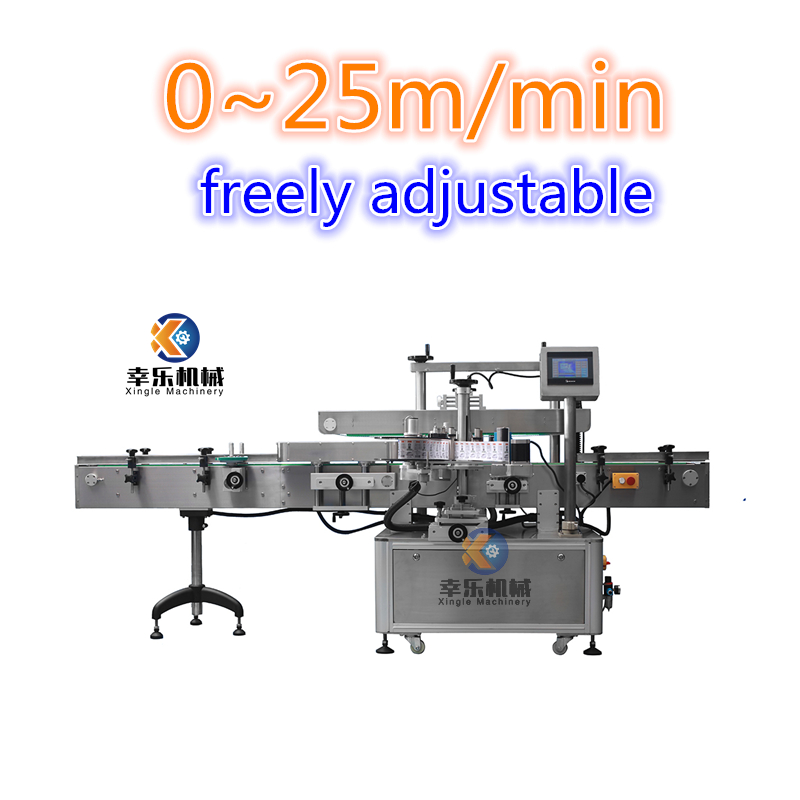 Automatische Doppelseiten-Aufkleber-Etikettiermaschine für Flaschen