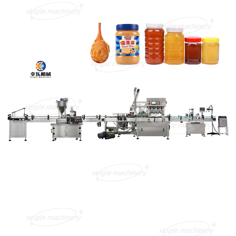 Automatische Produktionslinie für die Verpackung von Flaschenmarmeladenpasten