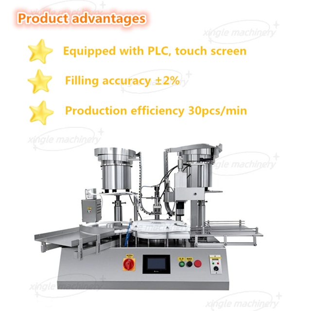 Automatische Desktop-Fläschchen-Flüssigkeitsfüll- und Verschließmaschine