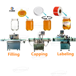 Automatische Abfülllinie für Glasflaschen aus Kunststoff, Marmelade und Honig